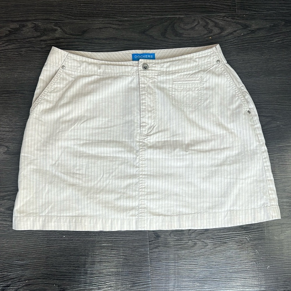 DOCKERS Striped Mini Skirt